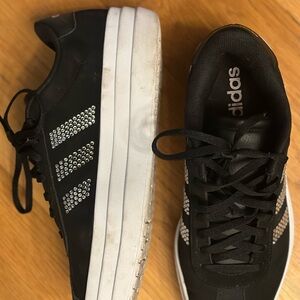 Adidas Black Sneakers with Sparkling Accents